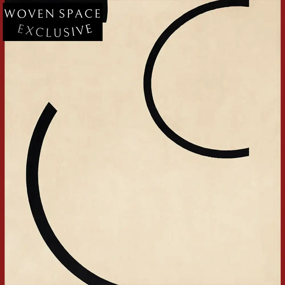 Modern Geometric Black Gray White Hand-Tufted Polyester Area Rug