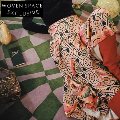 Modern Geometric Circular Area Rug, Soft Polyester Wilton Style Carpet for Living Room