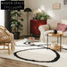 Modern Geometric Cream Patterned Polyester Area Rug