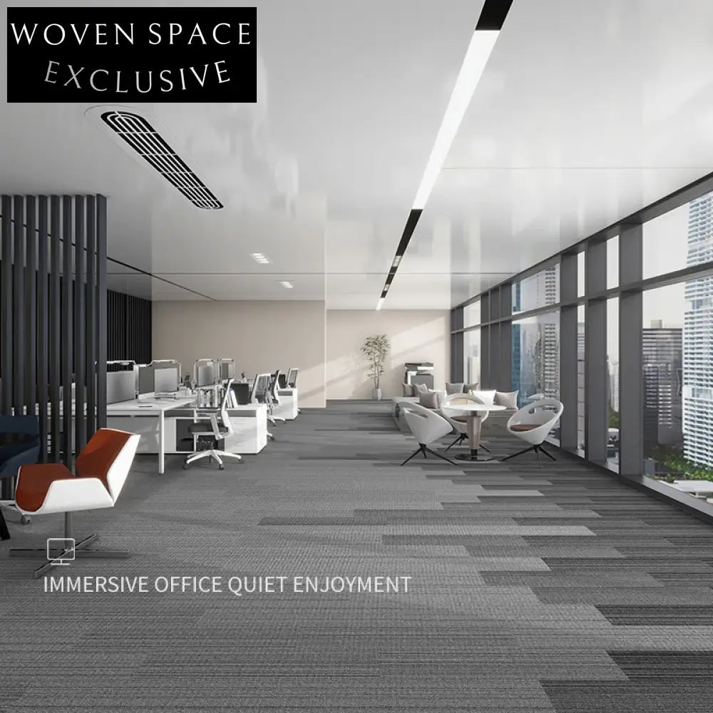 Modern Geometric Gradient Nylon Carpet Tiles for Commercial Office Spaces