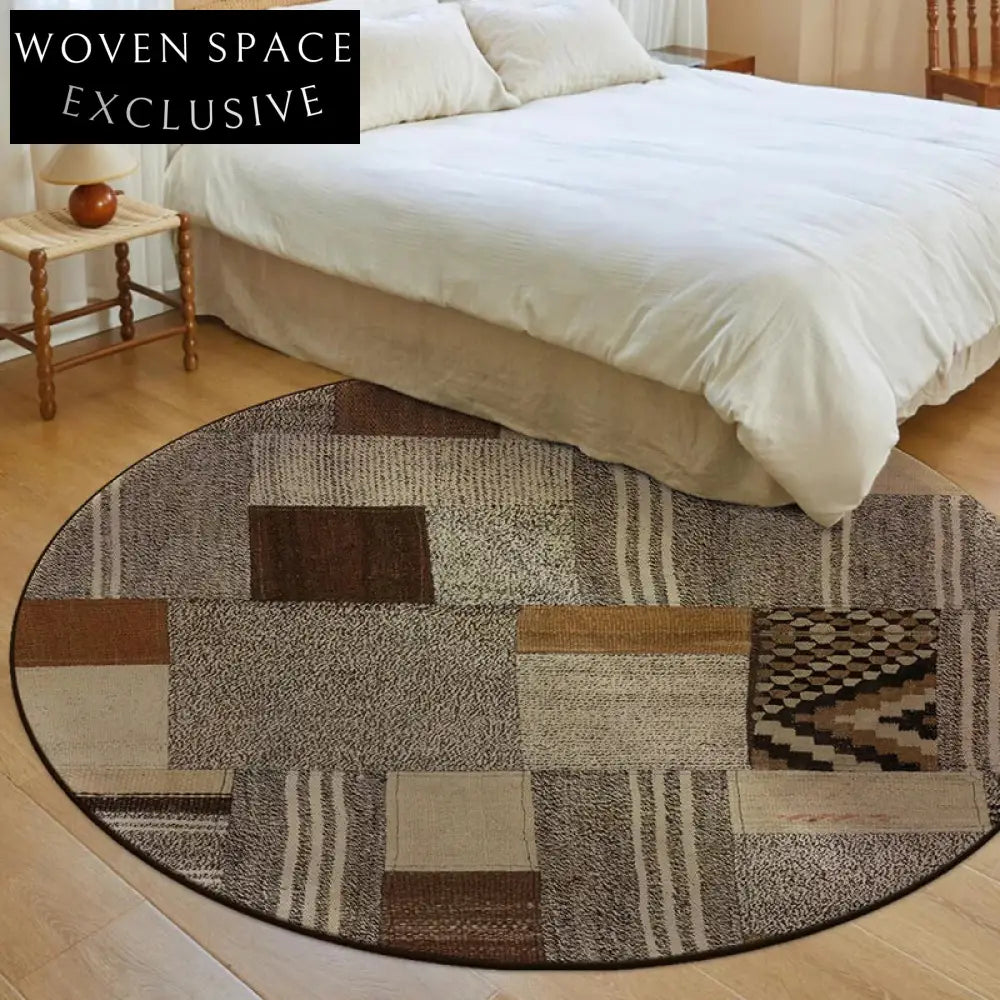 Modern Geometric Green Area Rug for Swivel Chairs & Study Spaces