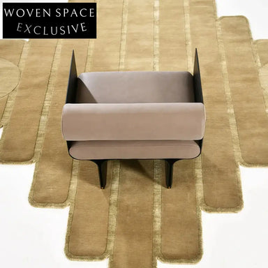 Modern Geometric Hand-Tufted Polyester Area Rug for Living Room Decor