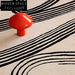 Modern Geometric Line Hand-Tufted Polyester Area Rug for Living Room Bedroom