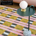 Modern Geometric Liquid Silk Area Rug - Handmade Thick Luxury Carpet for Living Room