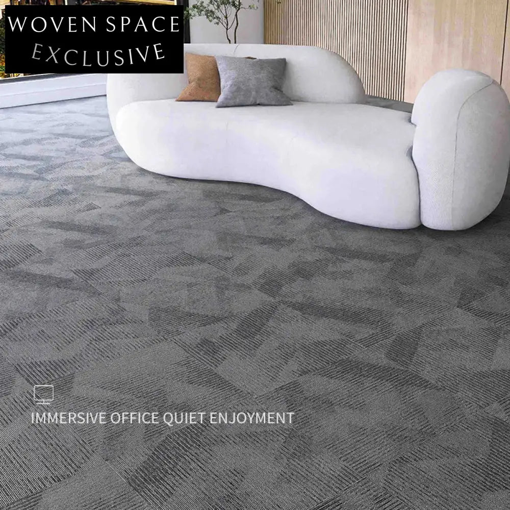 Modern Geometric Nylon Office Carpet Tiles - Fire Retardant, PVC-Free, Modular Design