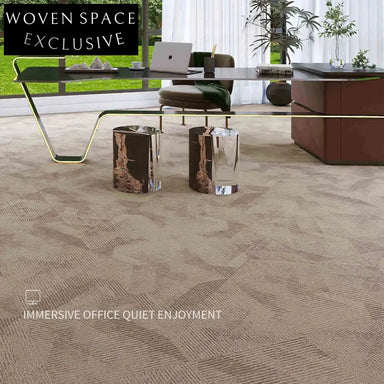 Modern Geometric Nylon Office Carpet Tiles - Fire Retardant, PVC-Free, Modular Design