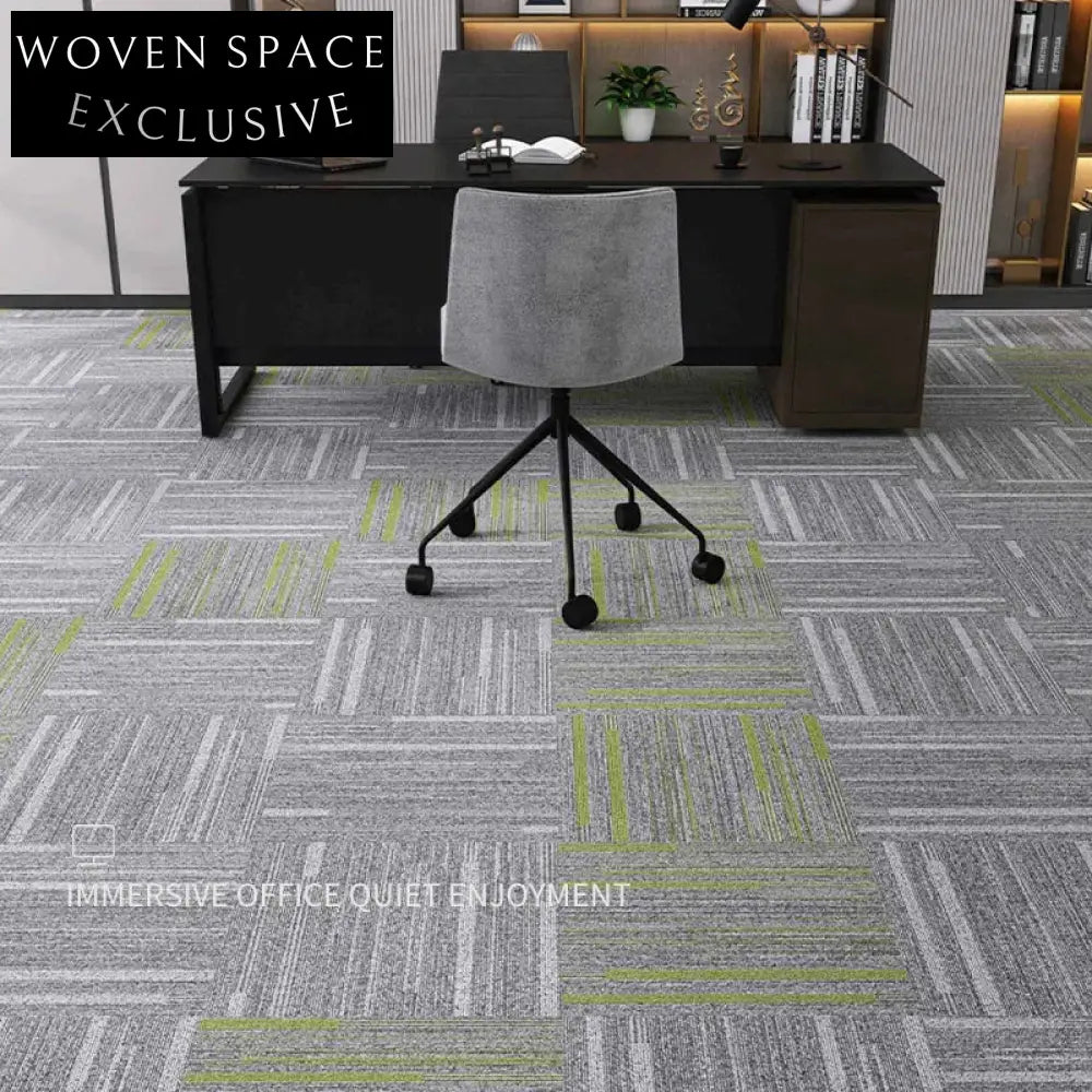Modern Geometric Nylon Office Carpet Tiles - Fire Retardant, PVC-Free, Modular Design