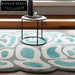 Modern Geometric Pattern Area Rug Non-Slip Polyester Fiber Floor Carpet