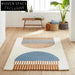 Modern Geometric Pattern Hand-Woven Polyester Area Rug for Living Room Comfort