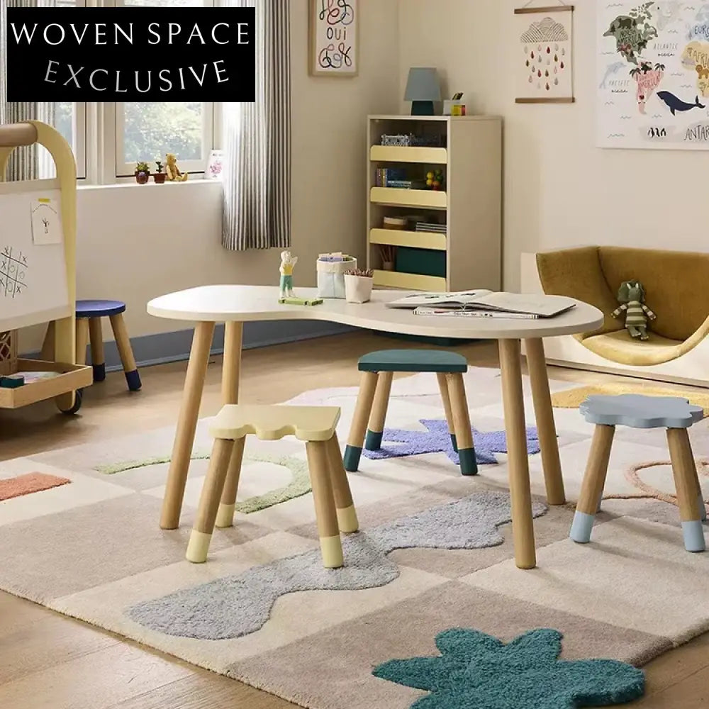 Modern Geometric Pattern Polyester Handmade Area Rug for Living Room Decor