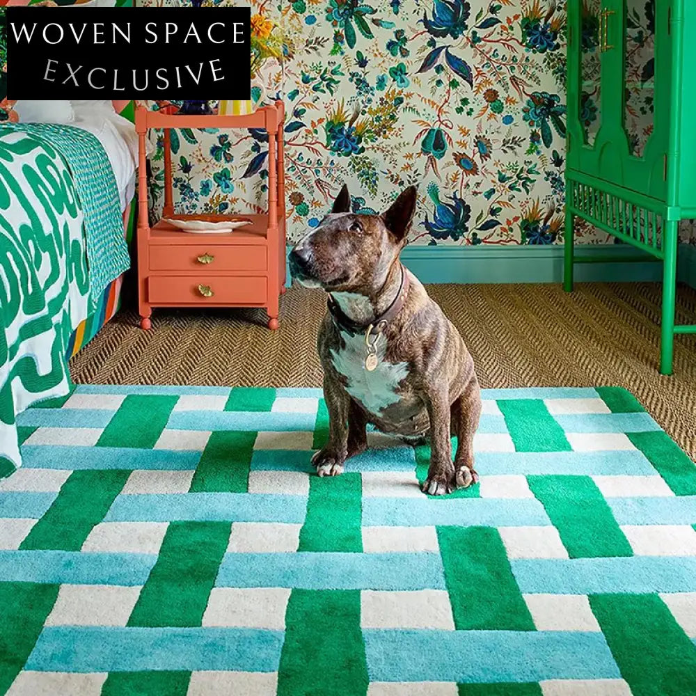 Modern Geometric Pattern Red Polyester Luxury Area Rug for Living Room