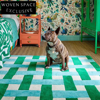 Modern Geometric Pattern Red Polyester Luxury Area Rug for Living Room