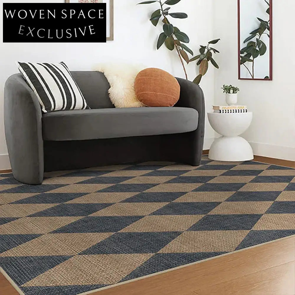 Modern Geometric Pattern Soft Polyester Area Rug for Living Room Bedroom