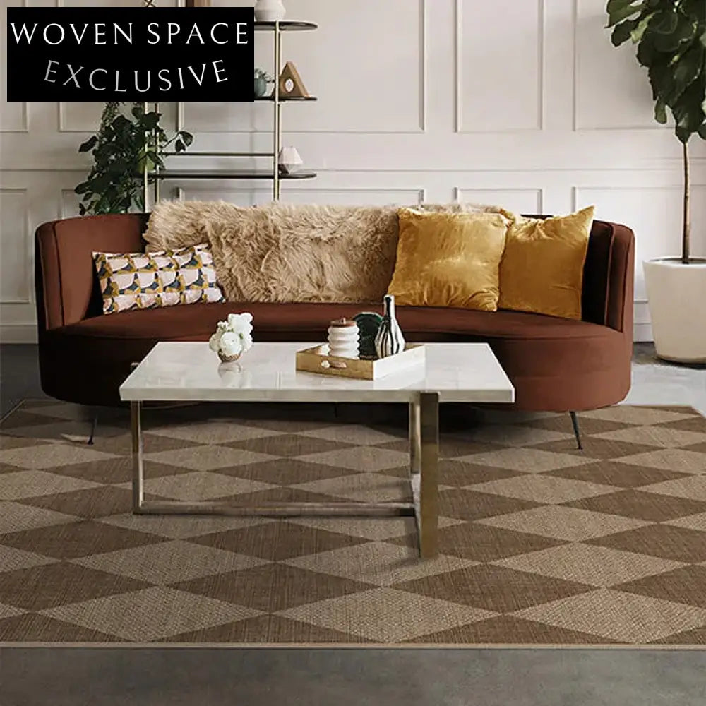 Modern Geometric Pattern Soft Polyester Area Rug for Living Room Bedroom