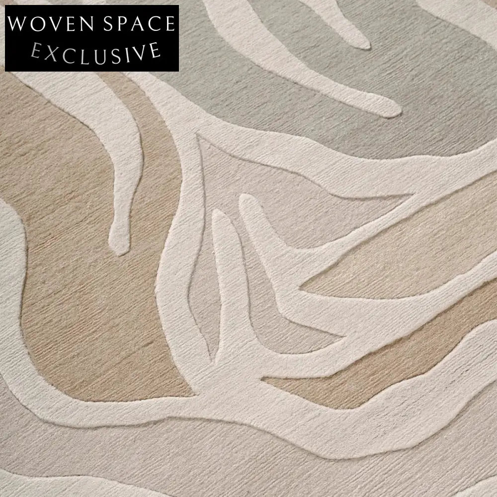 Modern Geometric Plush Polyester Area Rug for Living Room & Sofa