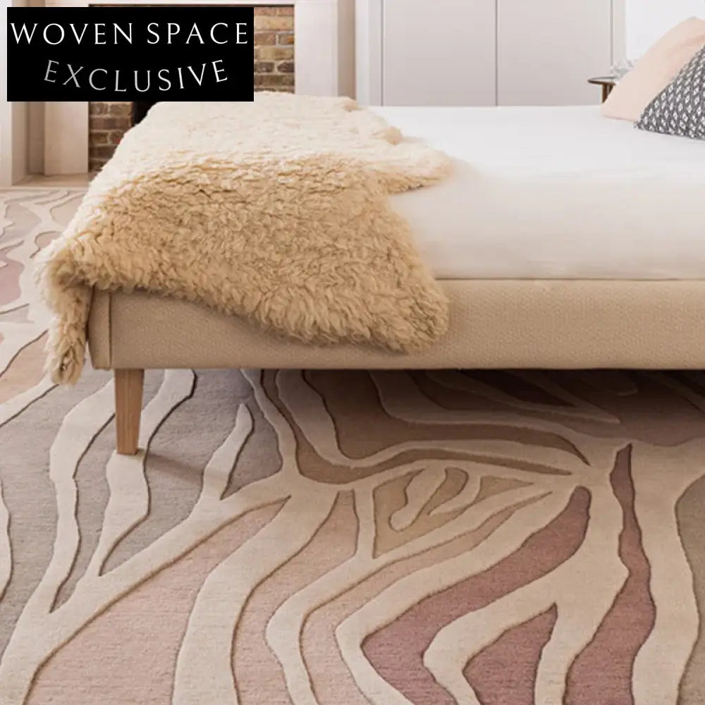 Modern Geometric Plush Polyester Area Rug for Living Room & Sofa