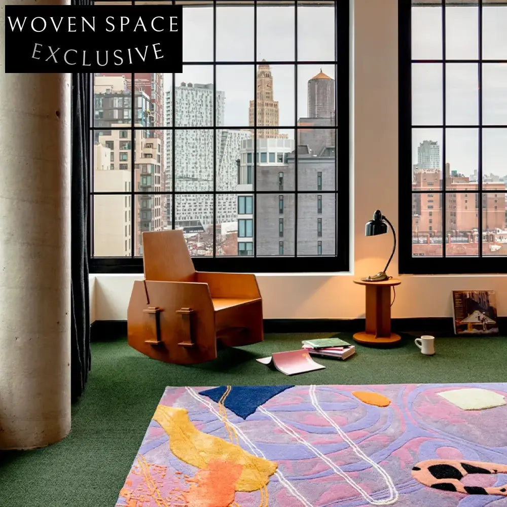 Modern Geometric Polyester Area Rug for Bedroom Living Room Home Decor Accent