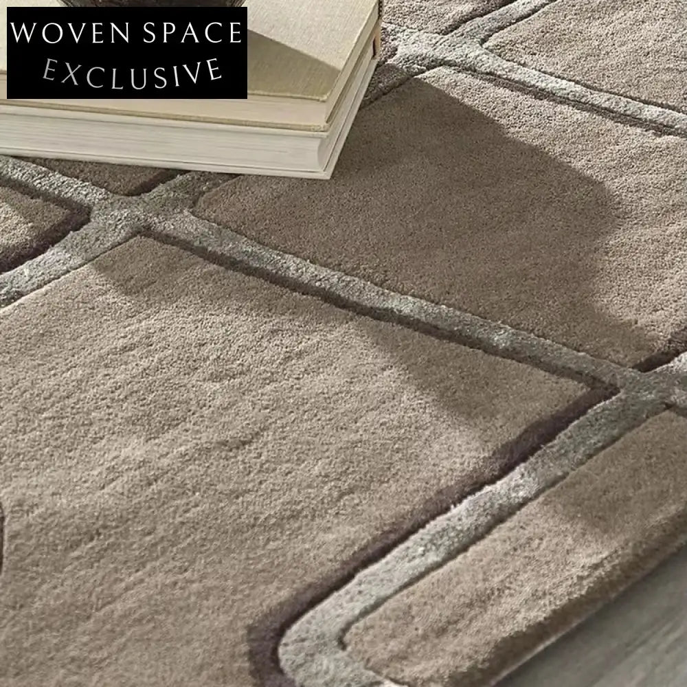 Modern Geometric Polyester Area Rug for Living Room Bedroom Coffee Table