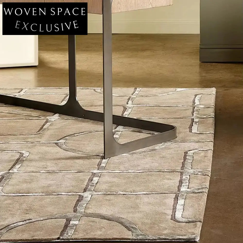 Modern Geometric Polyester Area Rug for Living Room Bedroom Coffee Table