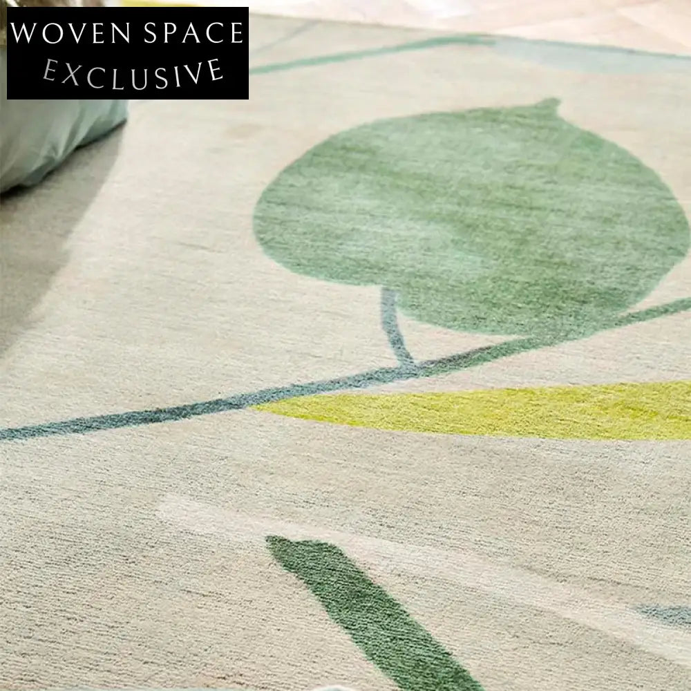 Modern Geometric Polyester Area Rug for Living Room Bedroom Decor