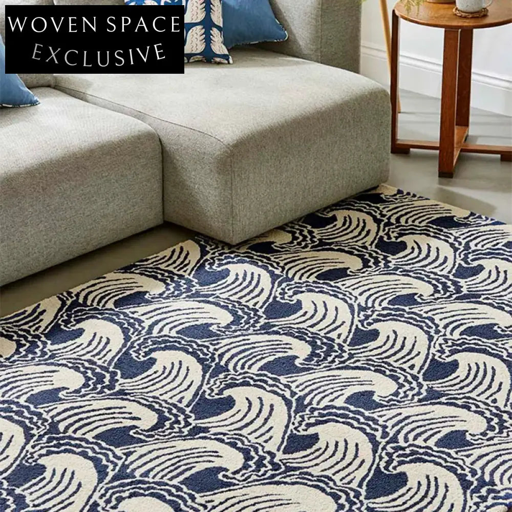Modern Geometric Polyester Area Rug for Living Room Bedroom Decor