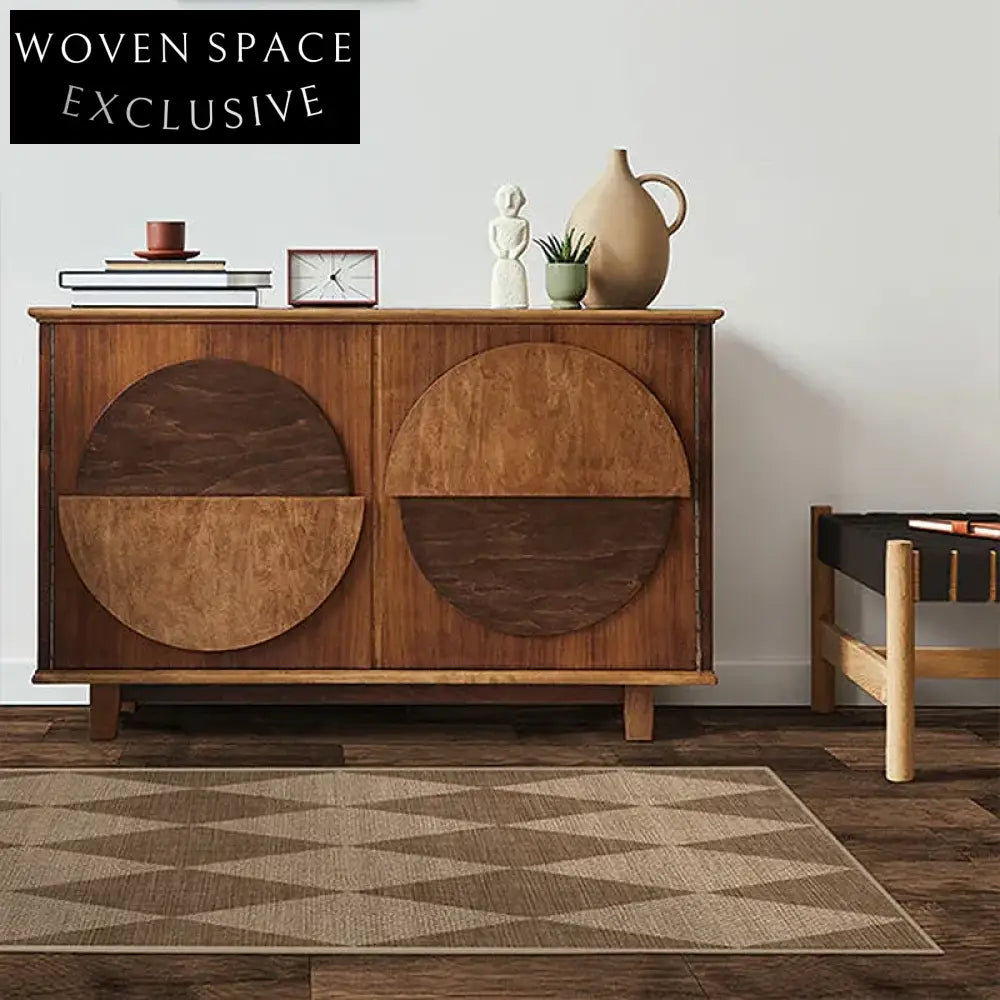 Modern Geometric Polyester Area Rug for Living Room Bedroom Decor