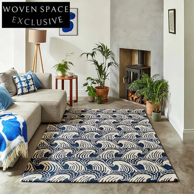 Modern Geometric Polyester Area Rug for Living Room Bedroom Decor