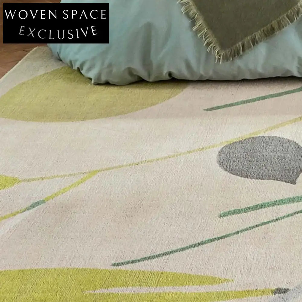 Modern Geometric Polyester Area Rug for Living Room Bedroom Decor