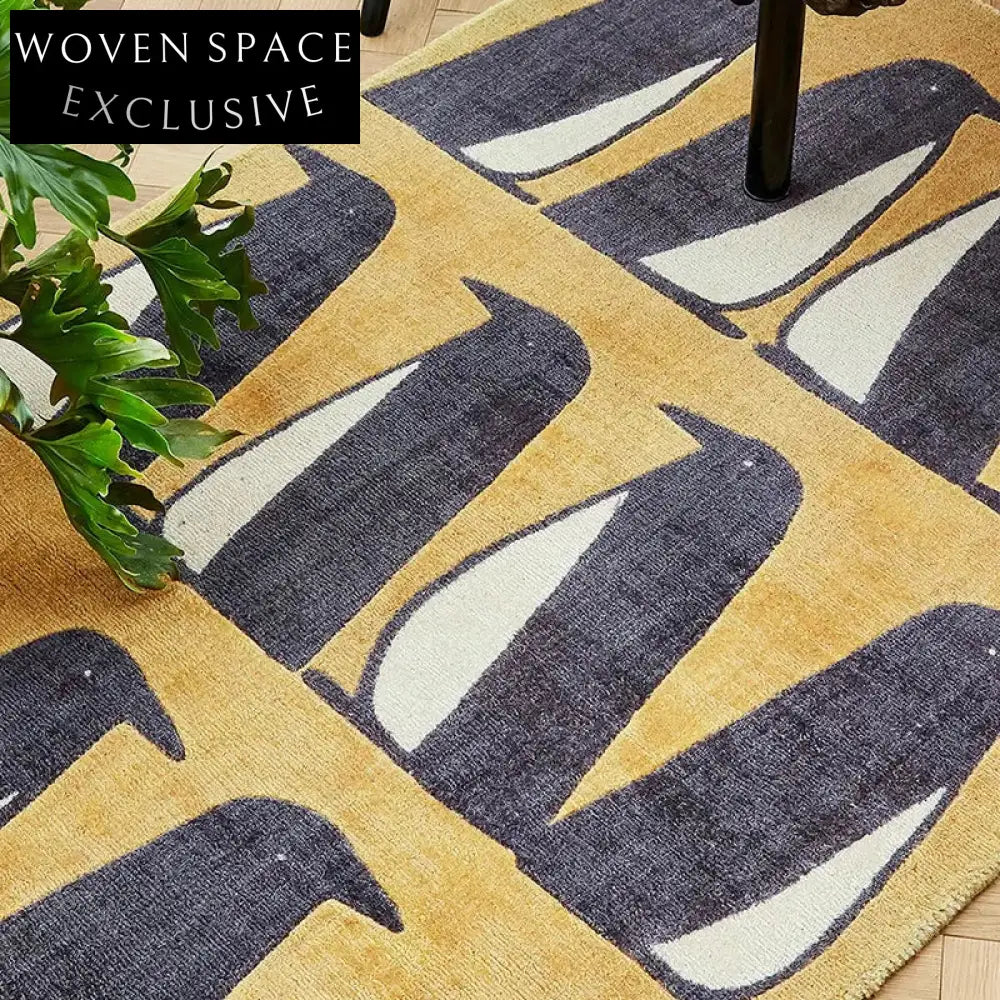 Modern Geometric Polyester Area Rug for Living Room Bedroom Sofa Carpet