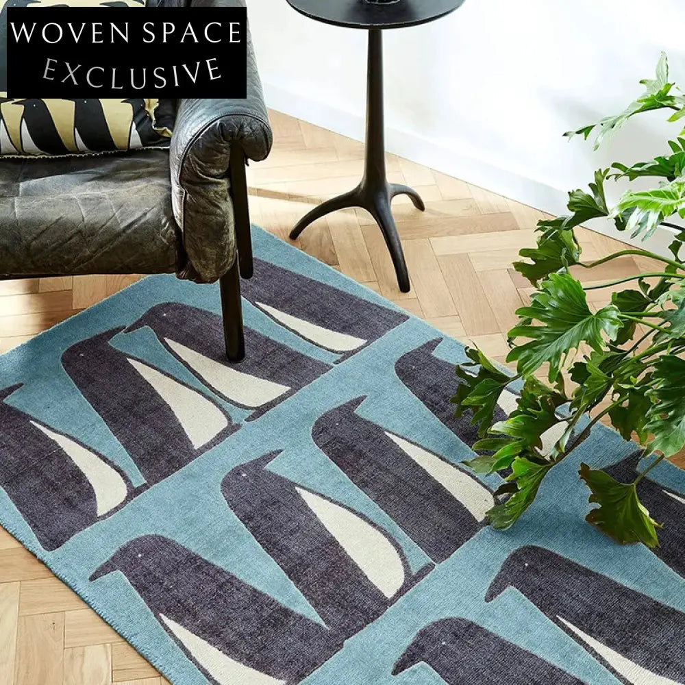 Modern Geometric Polyester Area Rug for Living Room Bedroom Sofa Carpet