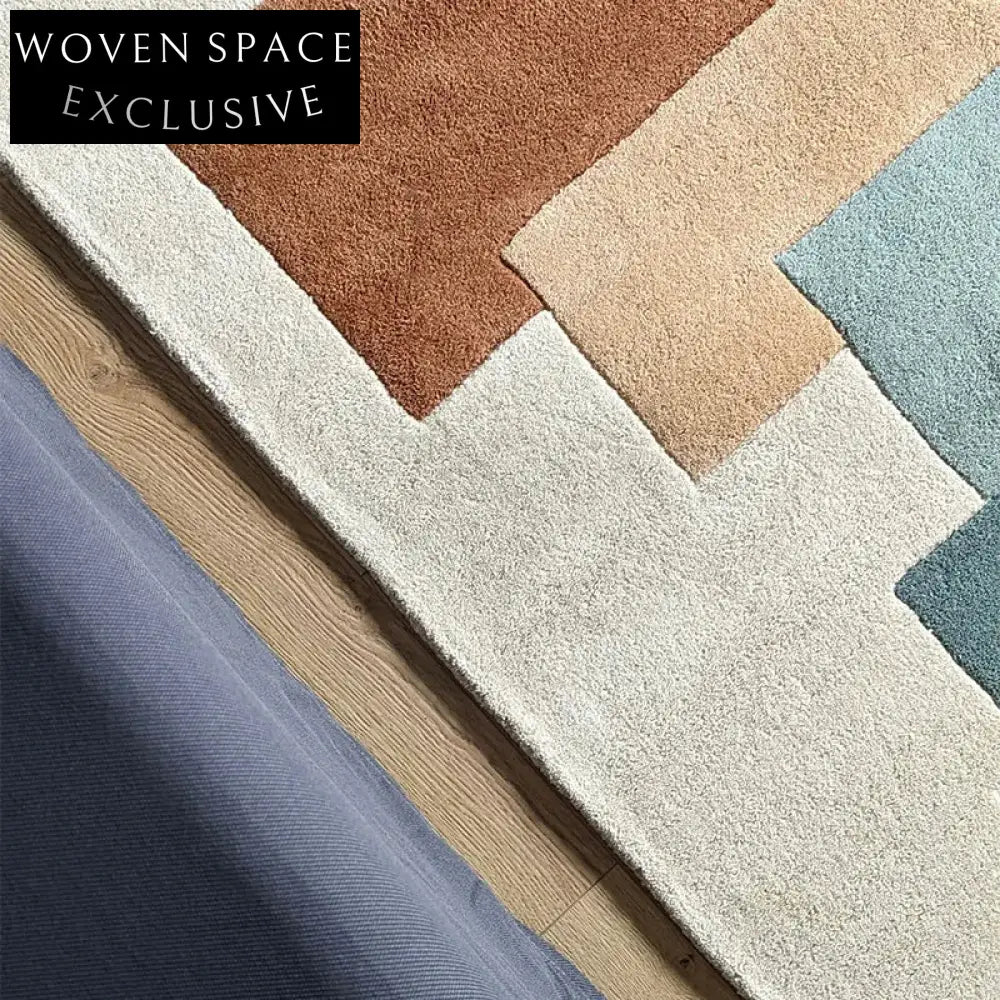 Modern Geometric Polyester Area Rug for Stylish Home Decor, Living Room Carpet