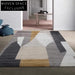 Modern Geometric Polyester Area Rug, Hand-Tufted Custom Design for Living Room Decor
