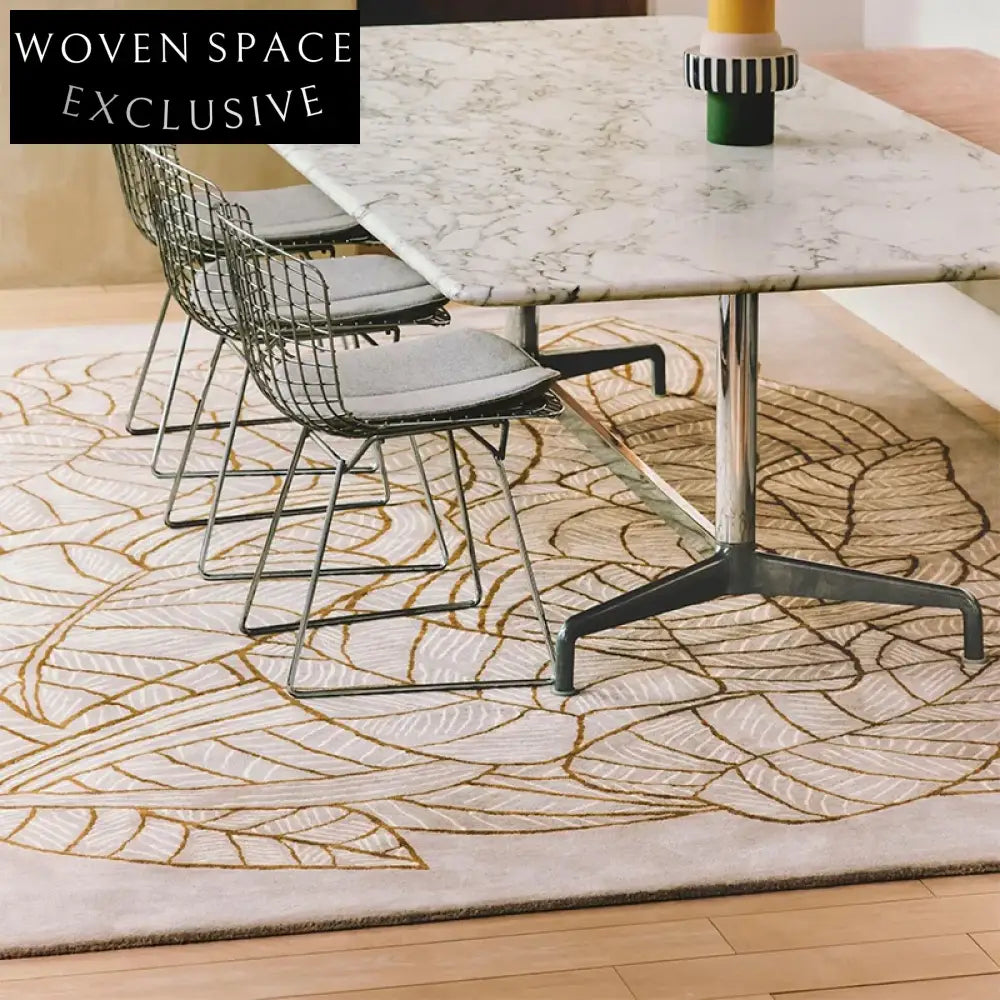 Modern Geometric Polyester Area Rug, Handmade Custom Soft Living Room Carpet