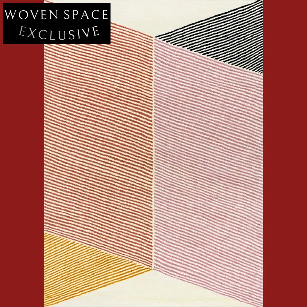 Modern Geometric Polyester Fiber Area Rug - Soft Customizable Floor Covering