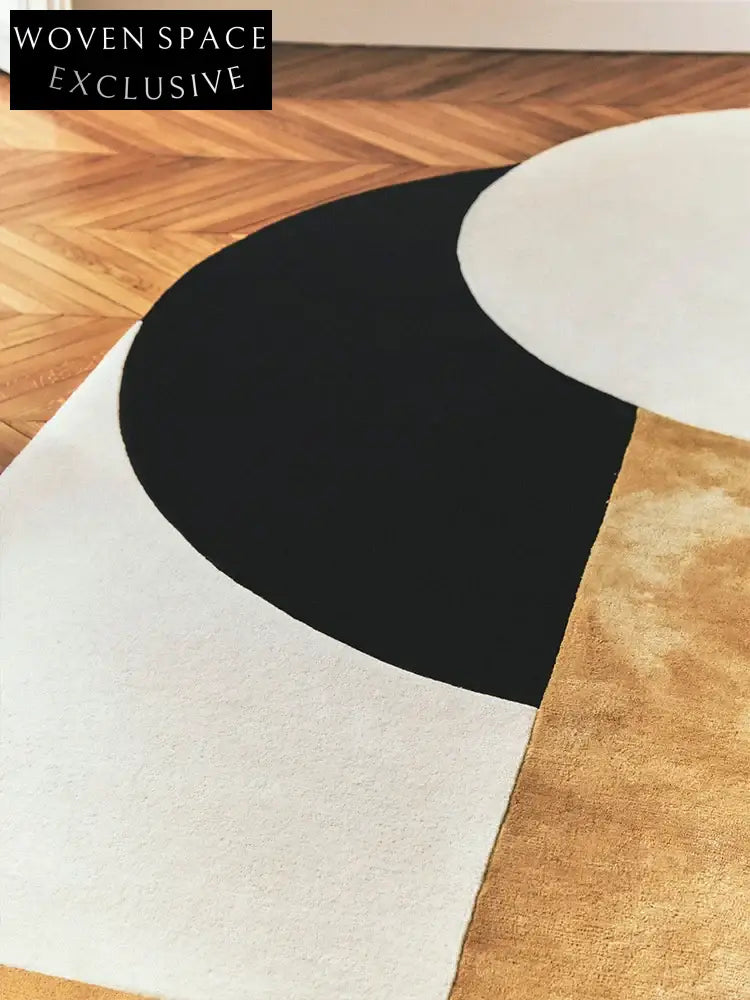 Modern Geometric Polyester Luxury Area Rug for Living Room Floor Carpet