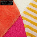 Modern Geometric Princess Kids Room Carpet for Reading Nook, Machine-Made Rug