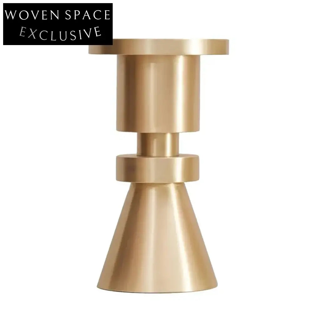 Modern Geometric Stainless Steel Light Luxury Side Coffee Table for Cafe & Home