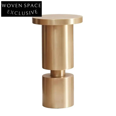 Modern Geometric Stainless Steel Light Luxury Side Coffee Table for Cafe & Home