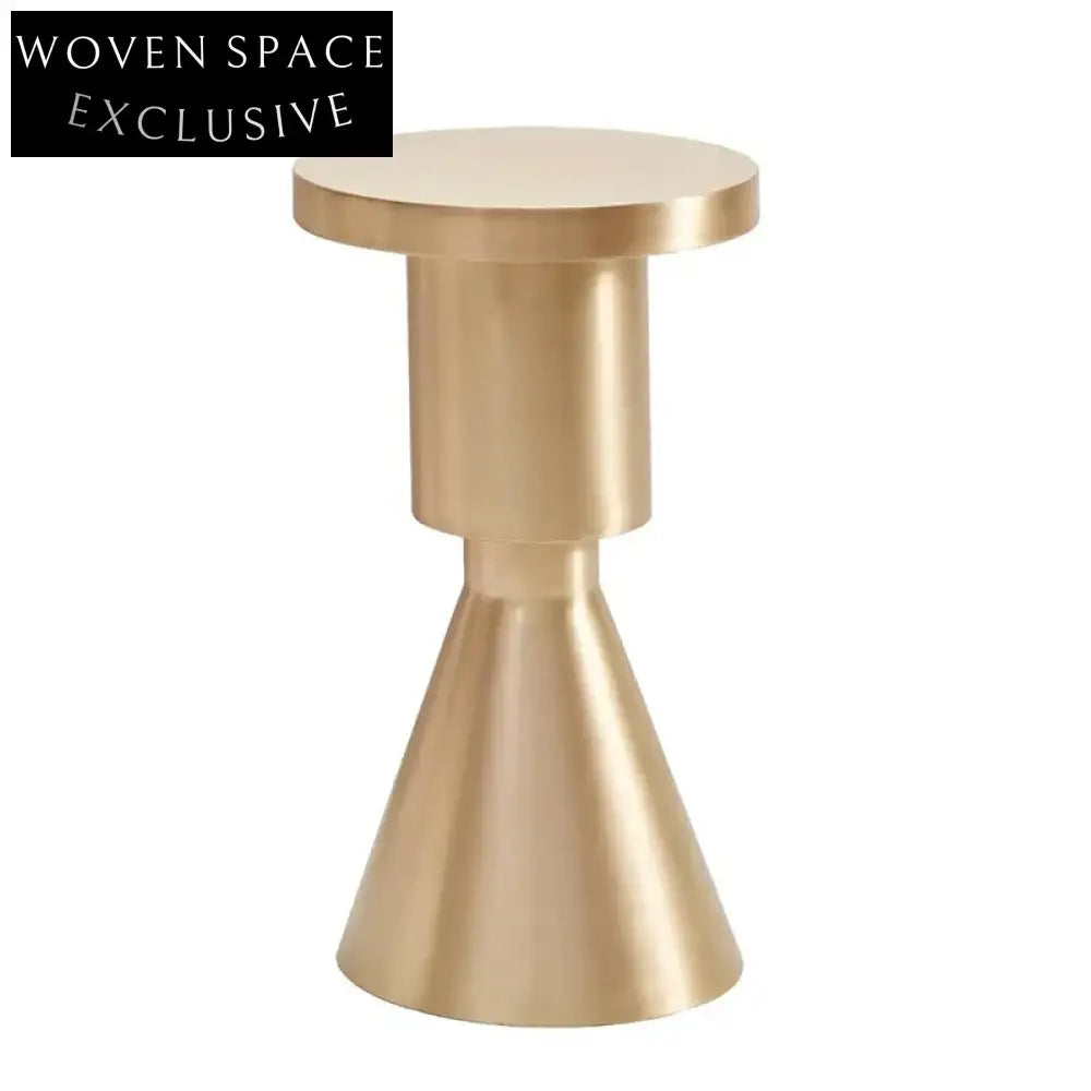 Modern Geometric Stainless Steel Light Luxury Side Coffee Table for Cafe & Home