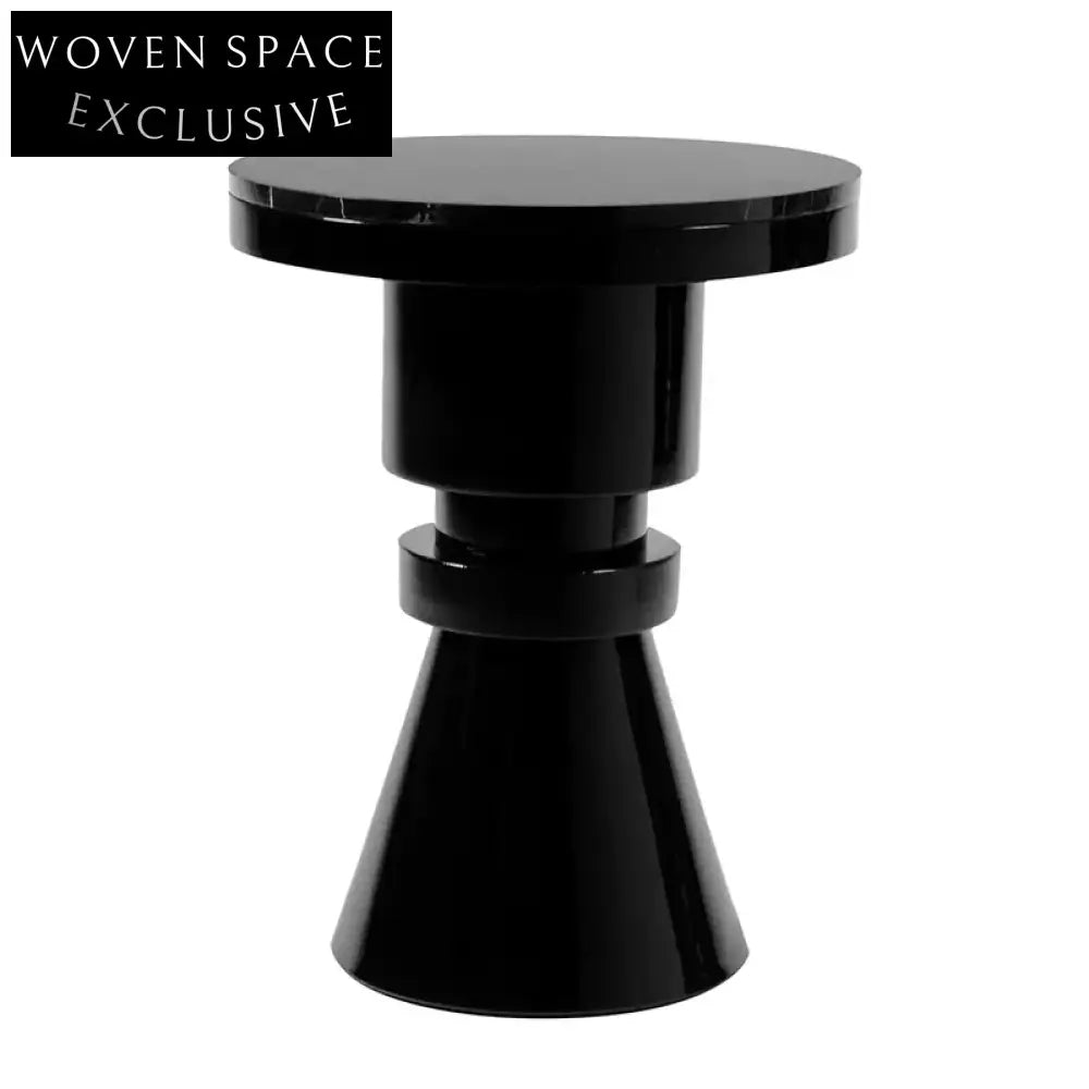 Modern Geometric Stainless Steel Light Luxury Side Coffee Table for Cafe & Home