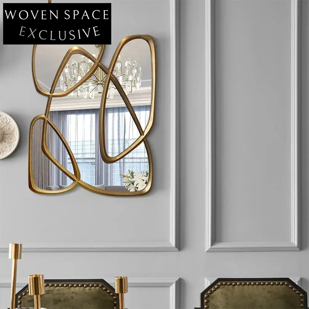 Modern Geometric Wall Mirror for Living Room, Bathroom, Corridor, Fireplace