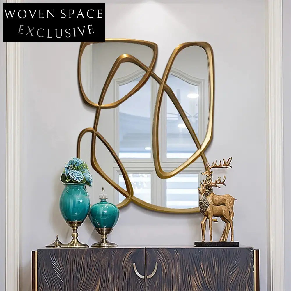 Modern Geometric Wall Mirror for Living Room, Bathroom, Corridor, Fireplace