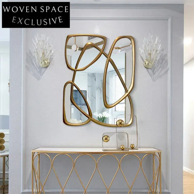 Modern Geometric Wall Mirror for Living Room, Bathroom, Corridor, Fireplace
