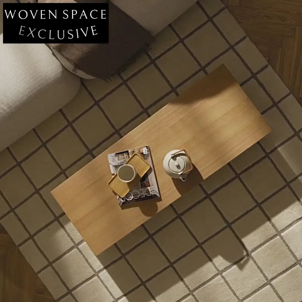 Modern Geometric Wool Area Rug Hand-Tufted Custom Design Home Decor Carpet