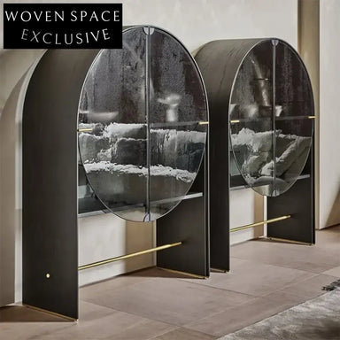 Modern Glass Display Wine & Book Cabinet with Versatile Home Storage Solution