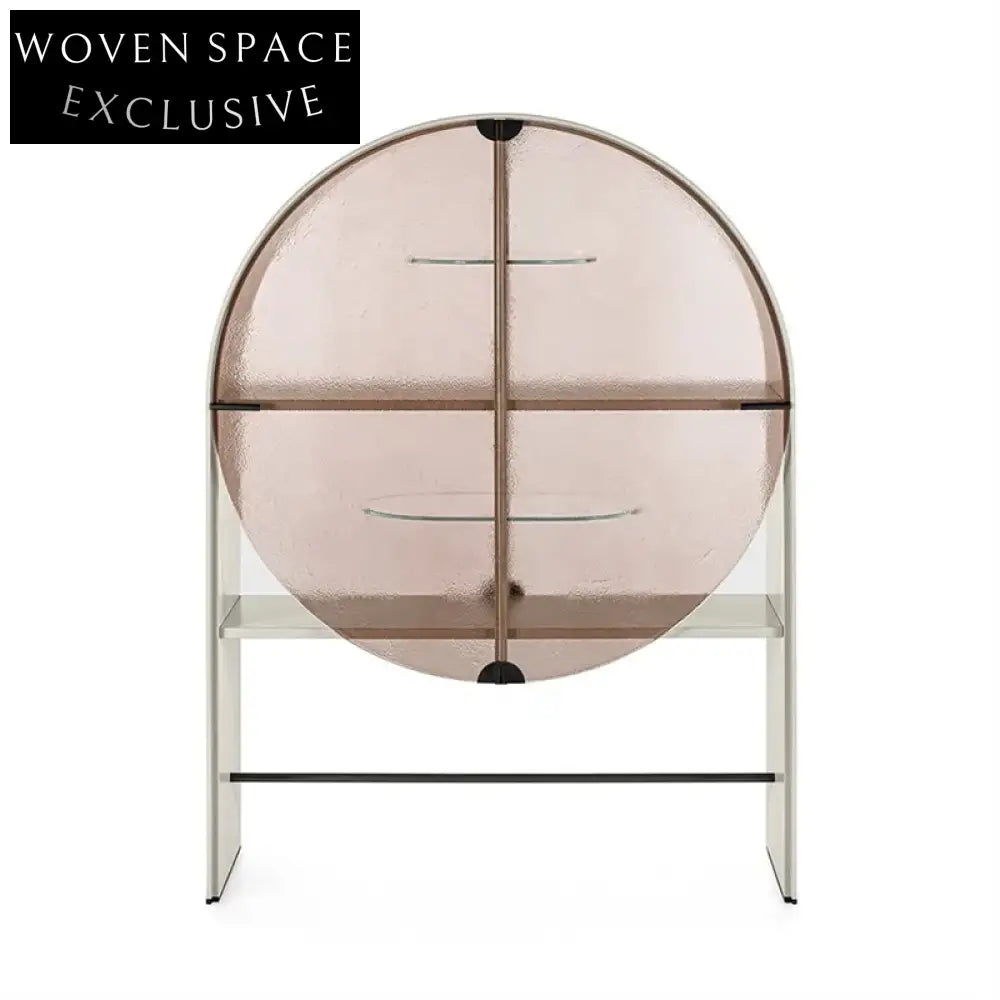 Modern Glass Display Wine & Book Cabinet with Versatile Home Storage Solution