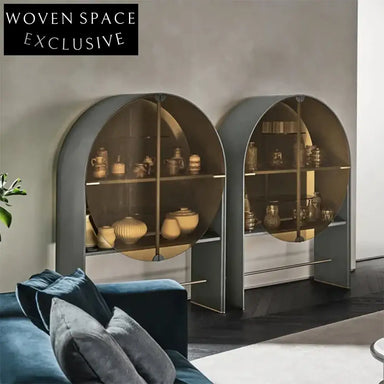 Modern Glass Display Wine & Book Cabinet with Versatile Home Storage Solution