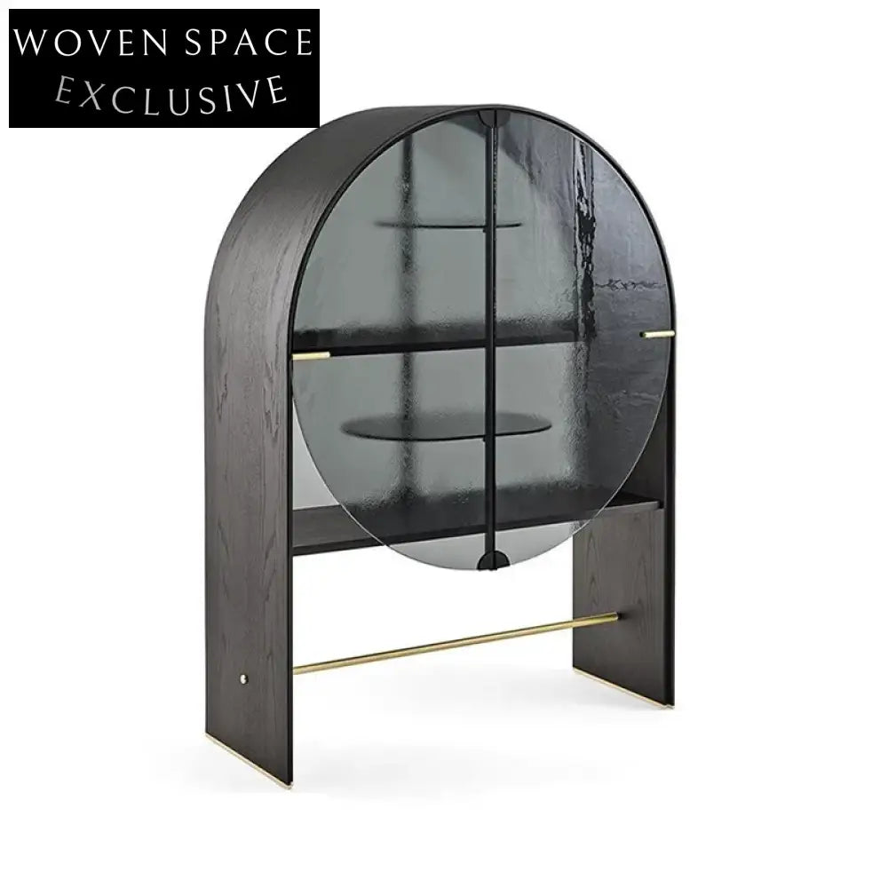 Modern Glass Display Wine & Book Cabinet with Versatile Home Storage Solution