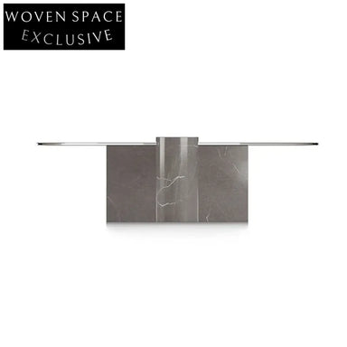 Modern Glass Top Marble Base Coffee Table and Side Table Set