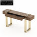 Modern Gold Base Wood Console Table with Storage Drawer, Entryway Table